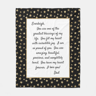 Daughter Stolz auf dich Fleecedecke