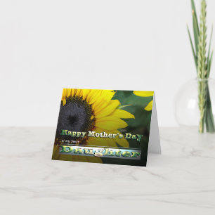 Daughter Sunflower Happy Mother Day Garden Blume Karte