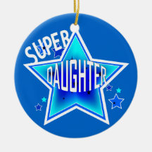Daughter Super Star Blue Weihnachtsschmuck