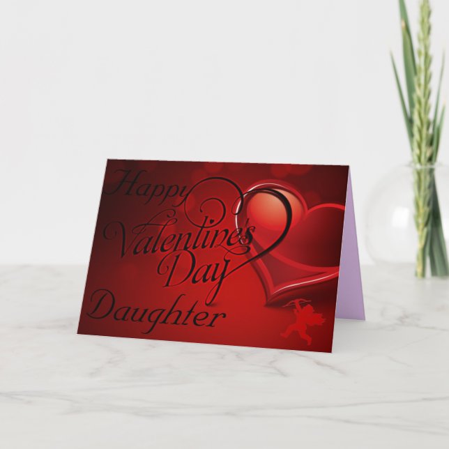 Daughter Valentine-Tageskarte Feiertagskarte (Vorderseite)
