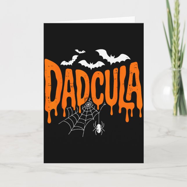 Daula Funny Halloween Dad Costume Sder Bat For Dad Karte (Vorderseite)