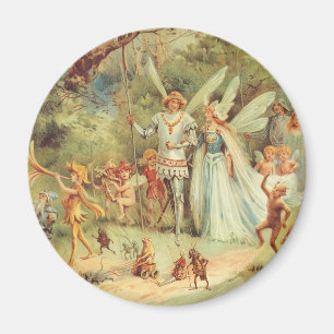 Daumelinchen und Prinz Hochzeit, Vintage Märchen Magnet