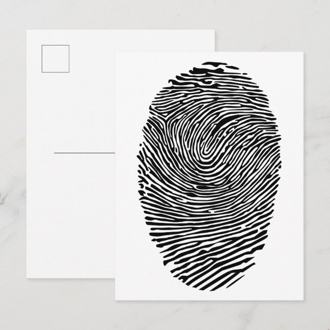 Daumen-Fingerabdruck  Postkarte (Vorne/Hinten)