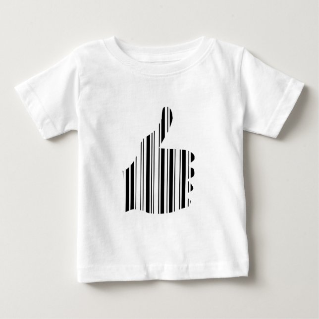DAUMEN HOCH BAR CODE Daumengesten-Musterdesign Baby T-shirt (Vorderseite)