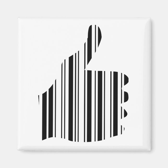 DAUMEN HOCH BAR CODE Daumengesten-Musterdesign Magnet (Vorne)