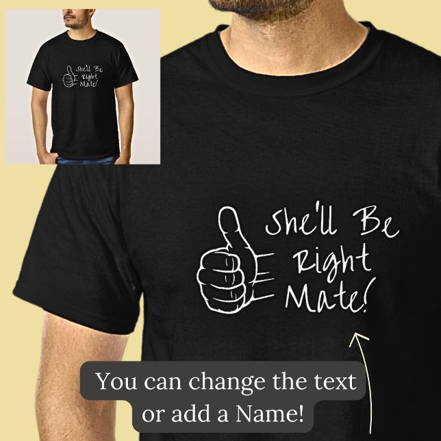 Daumen hoch, dass sie mit Schwarz richtig Kumpel s T-Shirt (Von Creator hochgeladen)