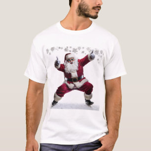 Daumen-Hoch-Santa – Festlicher Schwung mit Sonnenb T-Shirt
