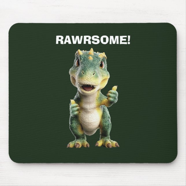 Daumen Hoch T Rex Mousepad (Vorne)