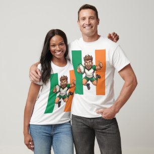Daumen hoch zur Try Line Irische Rugby-Freude T-Shirt