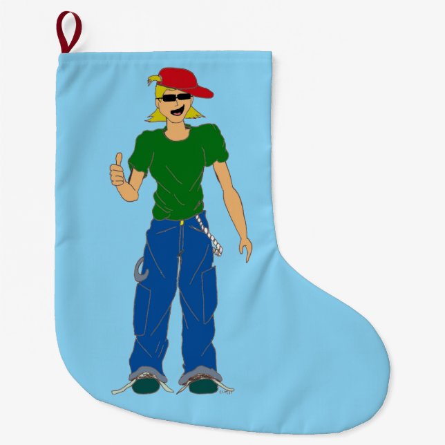 Daumen nach oben großer weihnachtsstrumpf (Vorderseite)