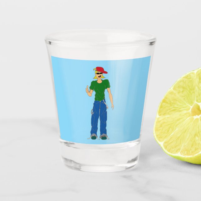 Daumen nach oben schnapsglas (Vorderseite)