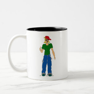 Daumen nach oben zweifarbige tasse