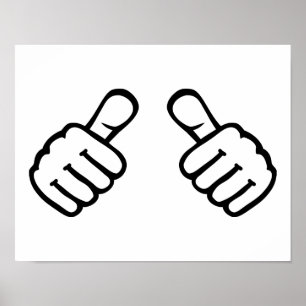 Daumen oben poster