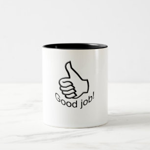 Daumen oben zweifarbige tasse