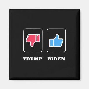 Daumen Runter Für Trump Und Daumen Hoch Für J. Bid Magnet