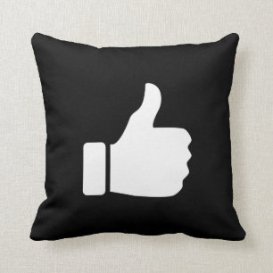 Daumen Up Piktogramm-Wurfs-Kissen Kissen