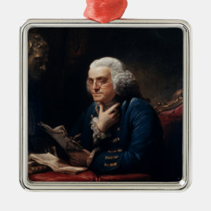 Daumenporträt Benjamin Franklin im Weißen Haus Ornament Aus Metall