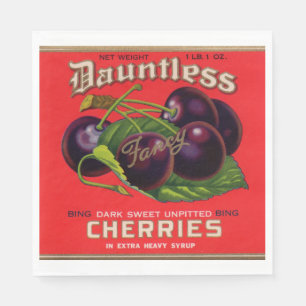 Dauntless Cherries in Heavy Sirup aus den 1930er J Serviette