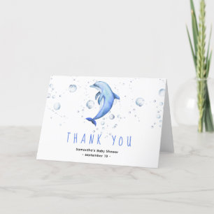 Dauphin aquarelle - merci pour la baby shower