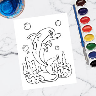 Dauphin Color Me   Cartes d'activités pour enfants