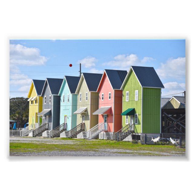 Dauphin Island, Alabama, Häuser Fotodruck (Vorne)