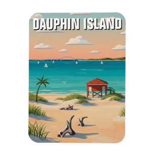 Dauphin Island Alabama Reise Magnet