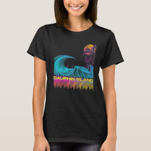 Dauphin Island Retro 80er Style Vintag Vaporwave T-Shirt