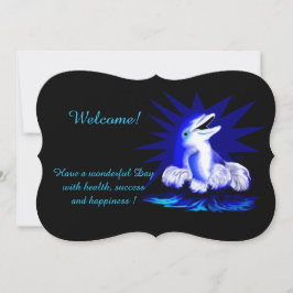 Dauphin Souriant, Ajouter Votre Texte Invitation