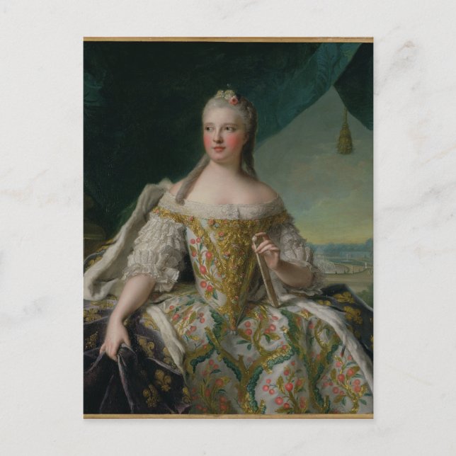 Dauphine Marie-Josephe de Saxe 1751 Postkarte (Vorderseite)