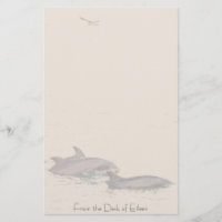 Dauphins de Bottlenose et papeterie personnalisée