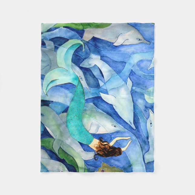 Dauphins et sirène jettent la couverture (Devant)