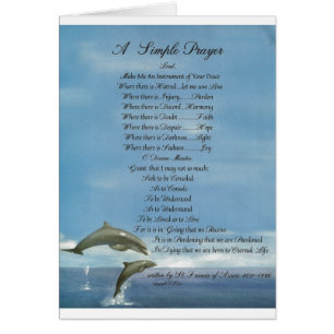 dauphins=pape francis=st. francis PRIÈRE SIMPLE