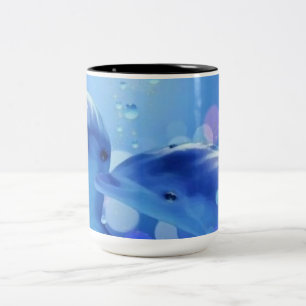 Dauphins zu l´huile posters zweifarbige tasse