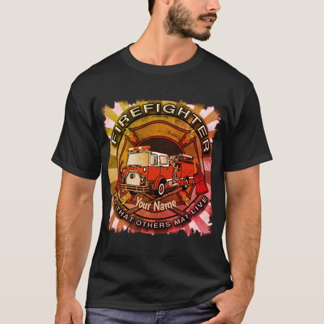 D'autres peuvent donc vivre en t-shirt pompier (Devant)