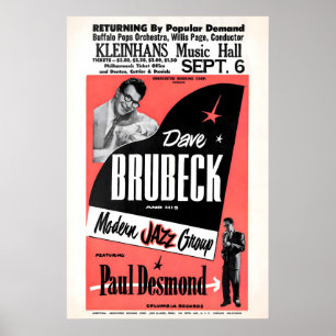Dave Brubeck - Paul Desmond Jazzplakat Poster