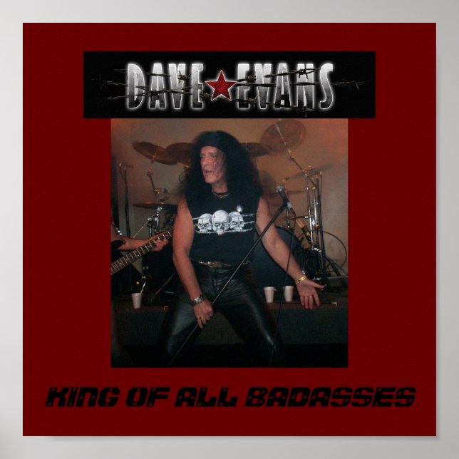 DAVE EVANS POSTER- KING ALLER BADASSEN POSTER (Vorne)
