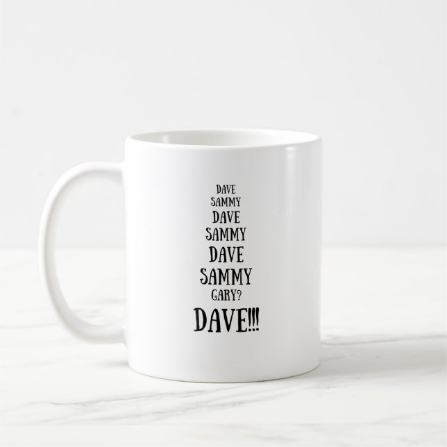 Dave gegen Sammy Argument Funny Kaffeetasse (Links)