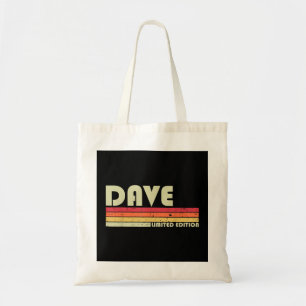 DAVE Geschenk Name Personalisiert Lustig Retro Vin Tragetasche