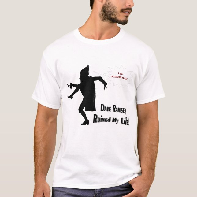 Dave Ramsey Scissors Mann T-Shirt (Vorderseite)