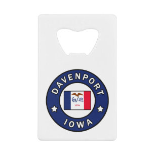 Davenport Iowa Geldbeutel Flaschenöffner