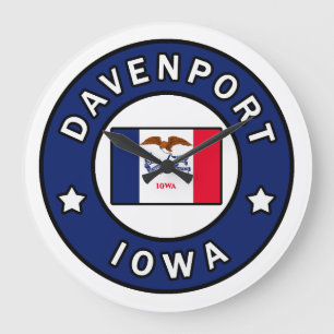 Davenport Iowa Große Wanduhr