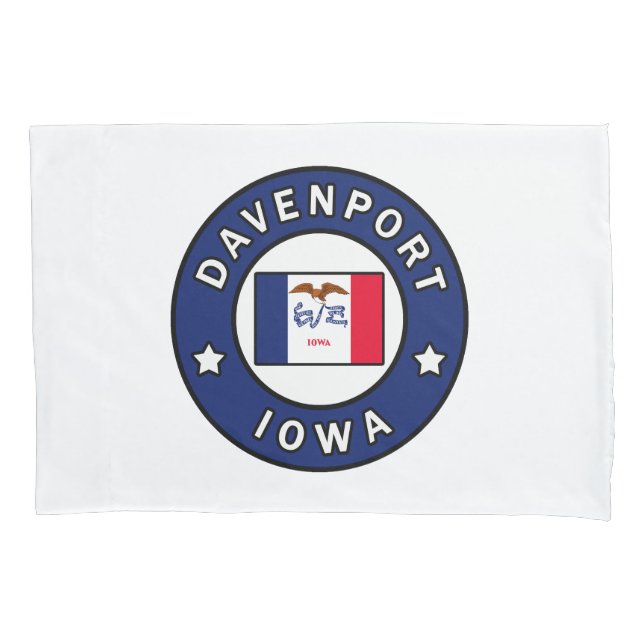 Davenport Iowa Kissenbezug (Vorderseite)