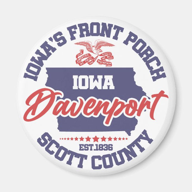 Davenport, Iowa Magnet (Vorne)