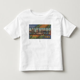 Davenport, Iowa (Mais) - große Buchstabe-Szenen Kleinkind T-shirt
