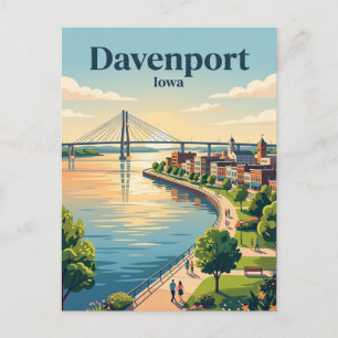 Davenport, Iowa Postkarte