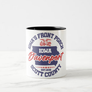 Davenport, Iowa Zweifarbige Tasse