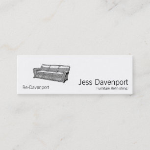 Davenport oder Sofa Mini Visitenkarte