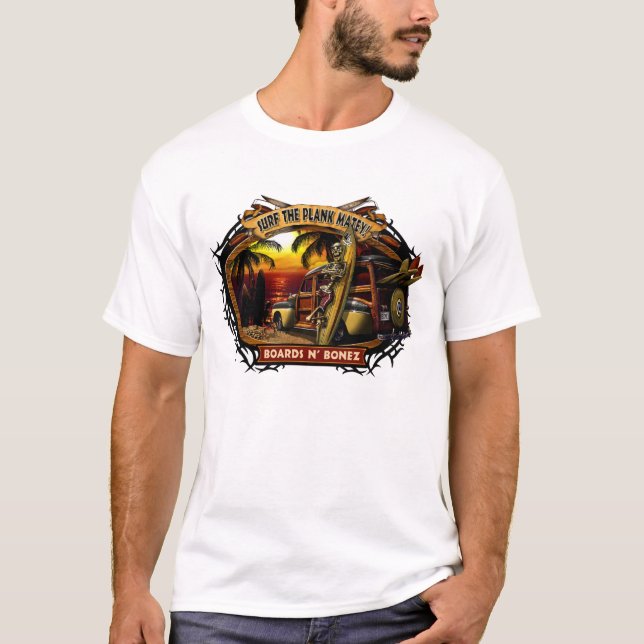 Davey Bonez Woody Sonnenuntergang-T - Shirt (Vorderseite)