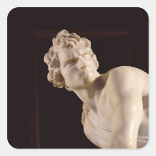 David, 1623-24 (Marmor) (Detail) Quadratischer Aufkleber