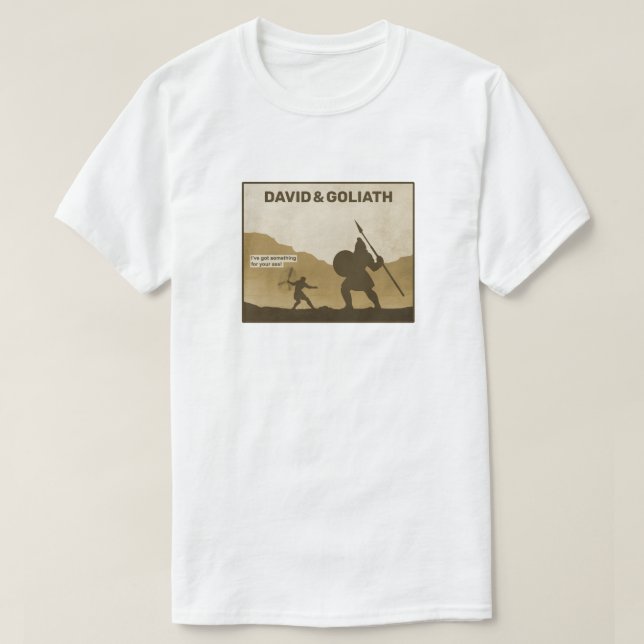 David and Goliath T - Shirt (Design vorne)
